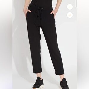 Lysse Julia NWOT crepe drawstring cropped cuffed pants with side pockets